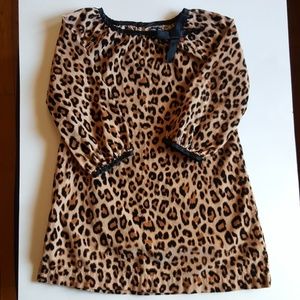 Gap 5t animal print corduroy shift dress